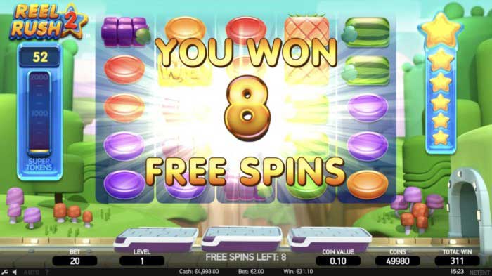 Reel Rush 2 free spins